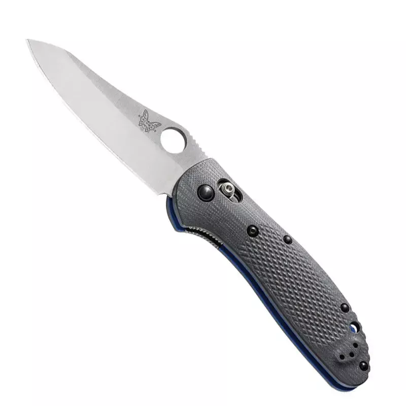 Benchmade 550-1 Griptillain Satin Finish Sheepsfoot Plain Edge, Gray G10 Handle - Hunt Gear Supply